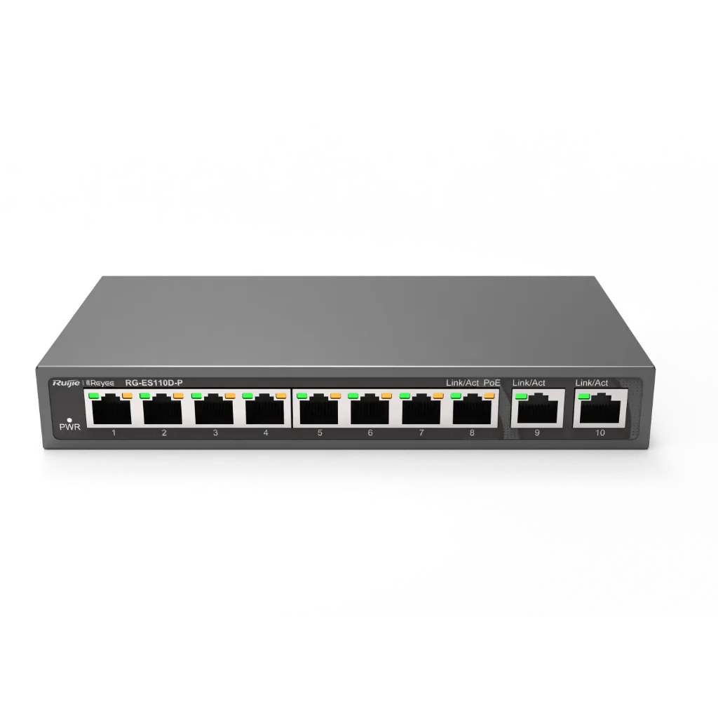 [00000126] Switch PoE Ruijie RG-ES110D-P 8 Port 100Mbps