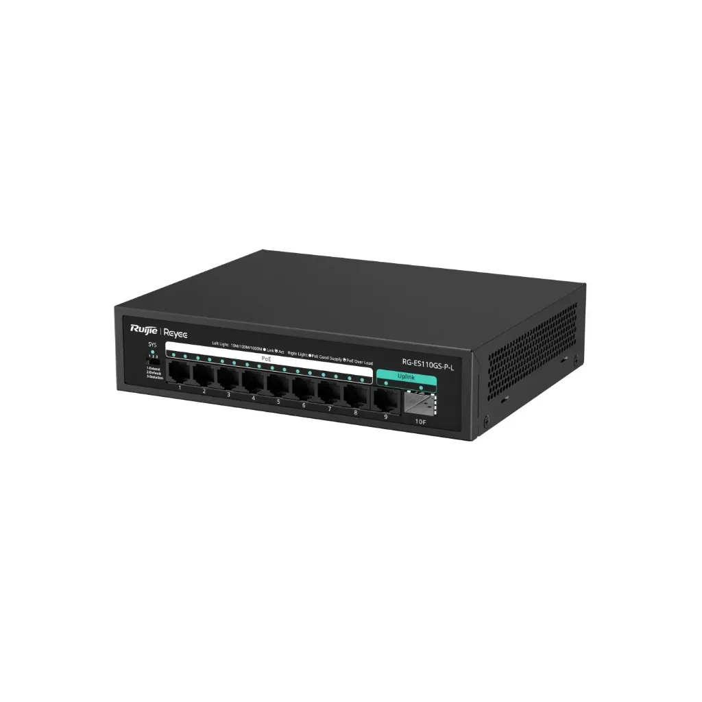 Bộ chia mạng Switch PoE Ruijie RG-ES110GS-P-L 8 Port 1000Mbps