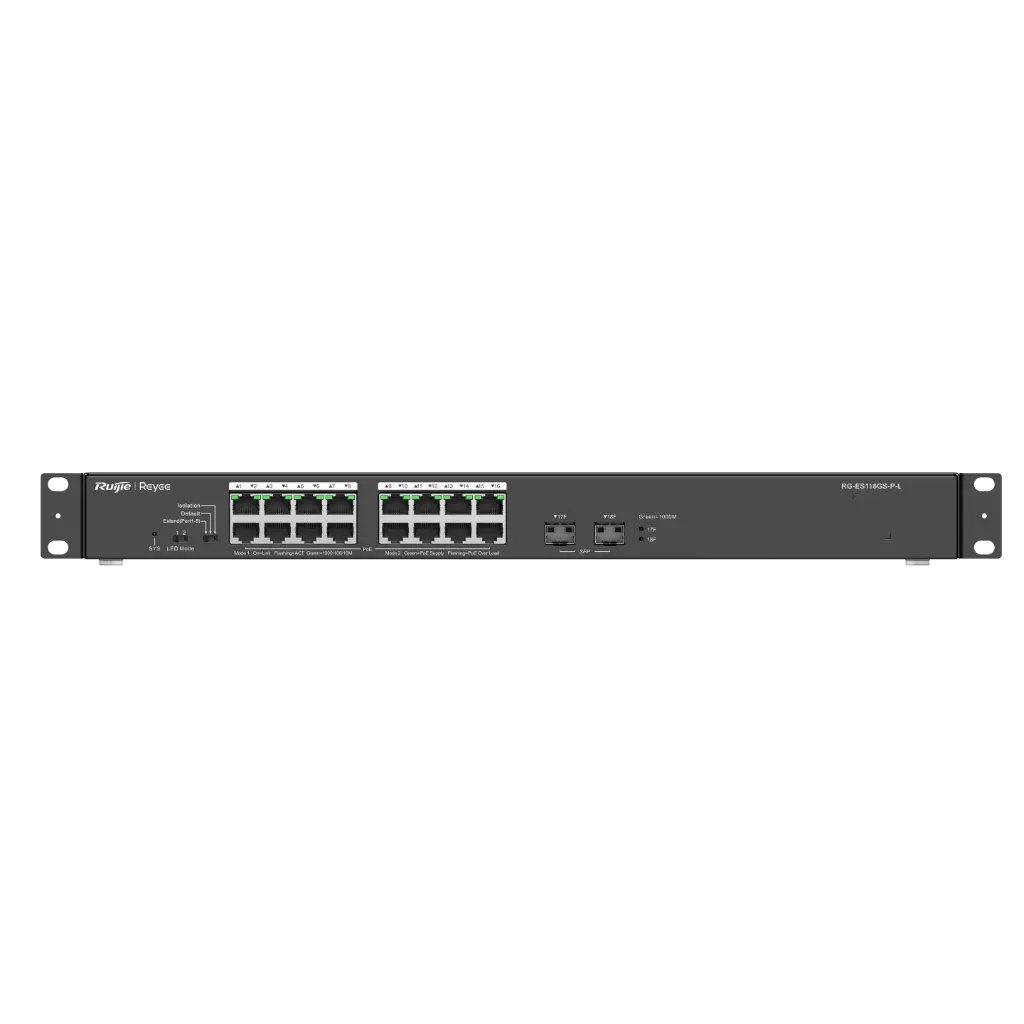 Switch PoE Ruijie RG-ES118GS-P-L 16 Port 1000Mbps