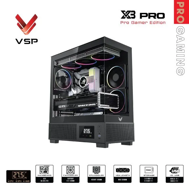 [00000288] Vỏ thùng máy Case VSP X3 Pro