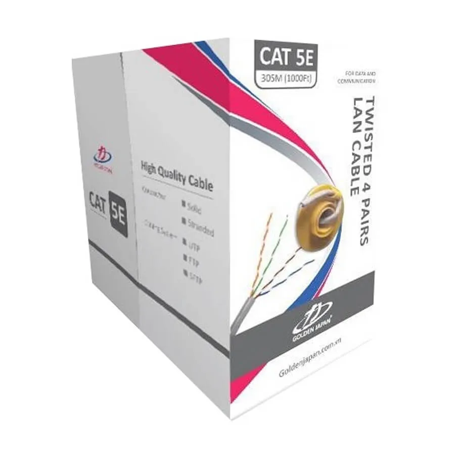Cáp mạng Golden Japan Cat 5e UTP BC GJ6550
