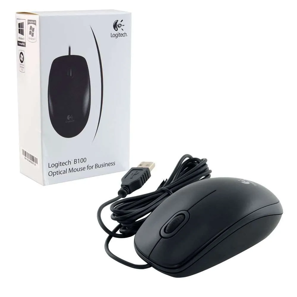 Chuột quang có dây Logitech B100