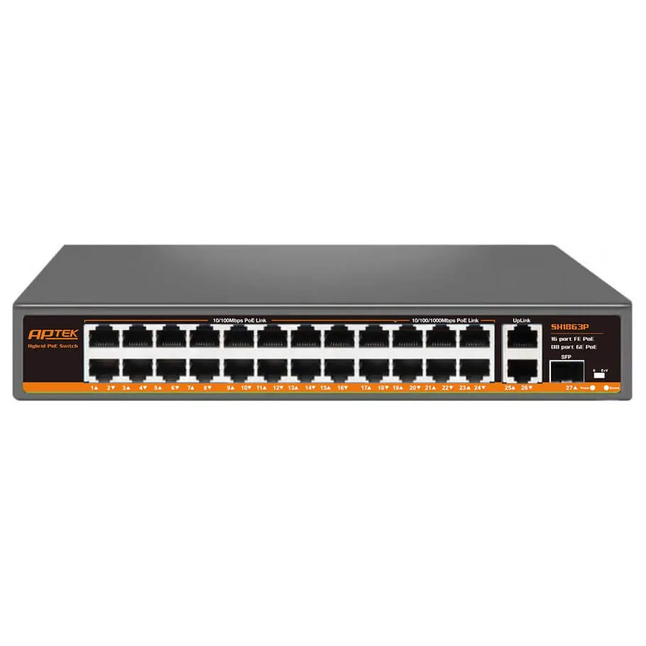 Switch PoE APTEK SG1164P 16 Port 1000Mbps