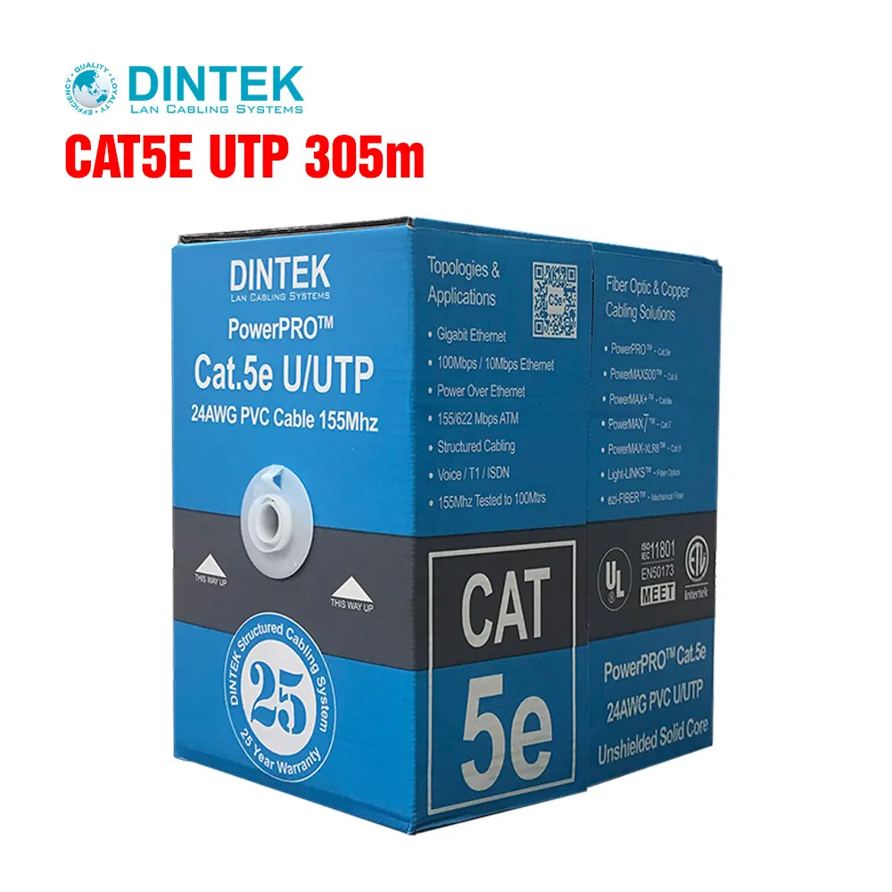 Cáp mạng Dintek Cat 5e UTP 24AWG 1101-03029