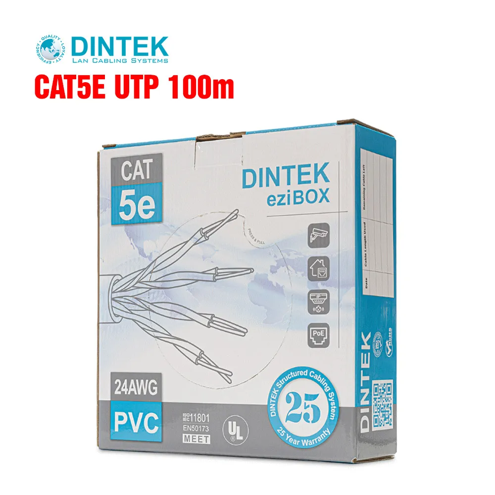 Cáp mạng Dintek Cat 5e UTP 24AWG 1101-03040 (100m)