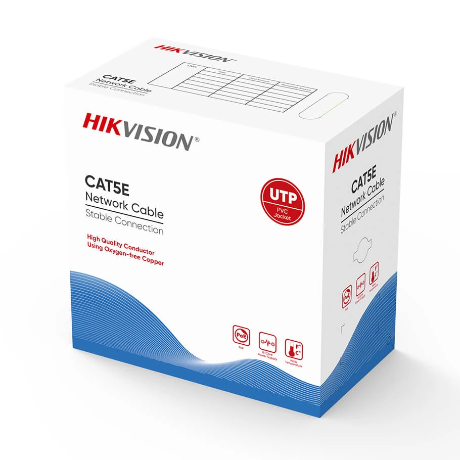 Cáp mạng Hikvision Cat 5e UTP DS-1LN5EUEC0 PVC (m)