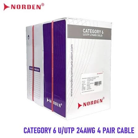 Cáp mạng Norden Cat 6 UTP 24AWG 120-40001104BL