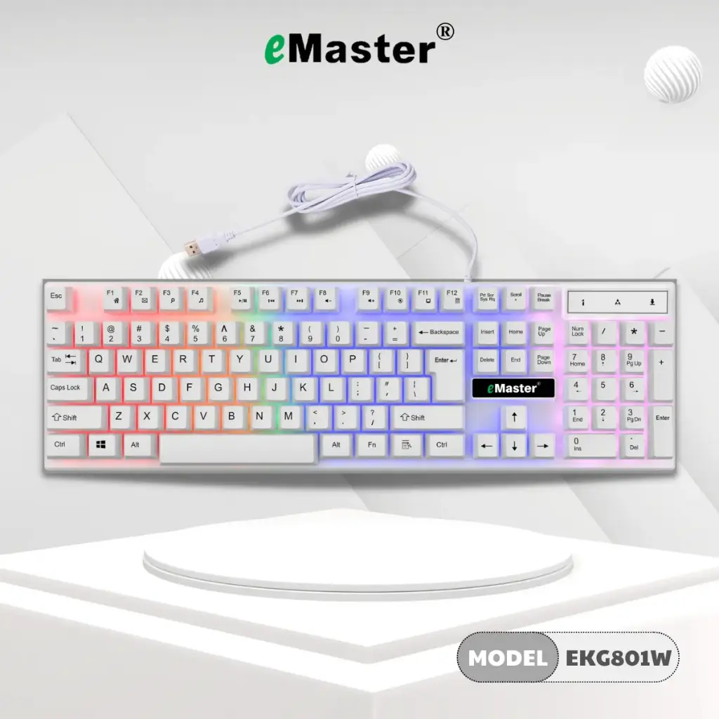 Bàn phím Led Emaster EKG801W