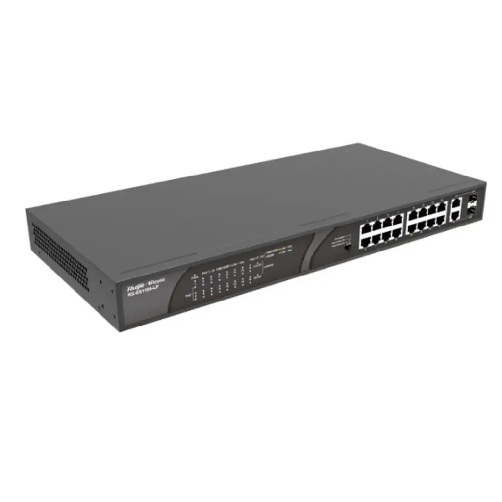 Bộ chuyển mạch Switch PoE Ruijie RG-ES118S-LP 16 Port 100Mbps