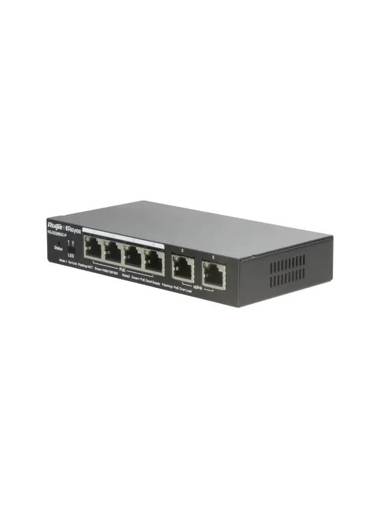 Bộ chuyển mạch Switch PoE Ruijie RG-ES206GC-P 6 Port Gigabit