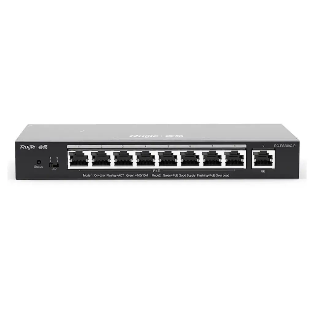 Switch PoE Ruijie RG-ES209GC-P 8 Port Gigabit, 120W