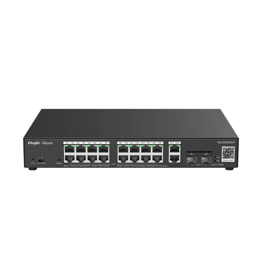 Switch PoE Ruijie RG-ES218GC-P 16 Port Gigabit
