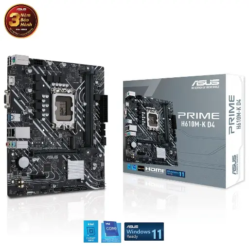 Bo mạch chủ Mainboard Asus Prime H610M-K D4-CSM