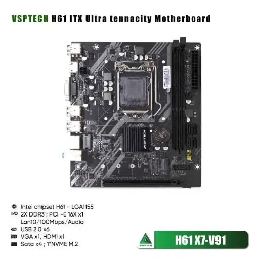 [00000271] Mainboard VSPTECH H61 X7 V91