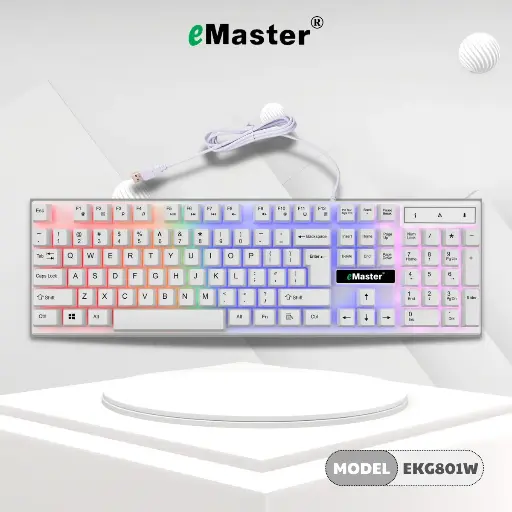 [00000448] Bàn phím Led Emaster EKG801W